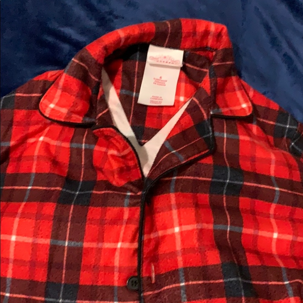 Boys red flannel pajamas